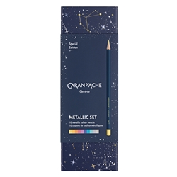 Caran dAche Cosmic Blue Metallic Color Pencils 